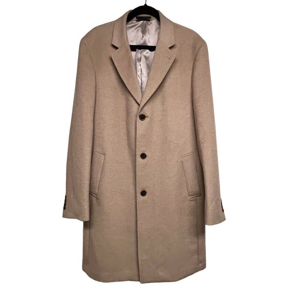 Men's Lauren Ralph Lauren Tan Luxury‎ Blend Overcoat 42L